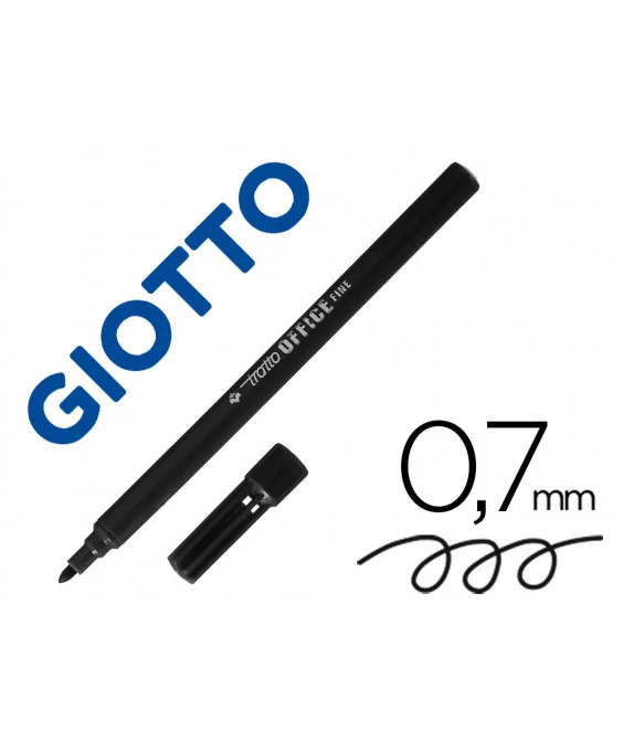 Marcador de Feltro Giotto Tratto Office Fine 0,7 Ponta de Fibra Preto Marcador de Feltro Giotto Tratto Office Fine 0,7 Ponta de Fibra Preto