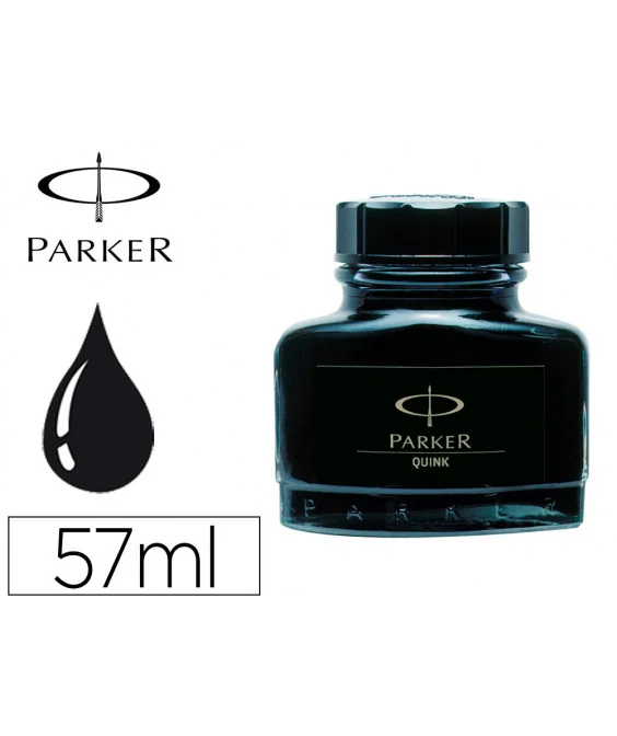 Frasco Tinta Permanente Parker Quink Preto 57ml 1950375 Frasco Tinta Permanente Parker Quink Preto 57ml 1950375