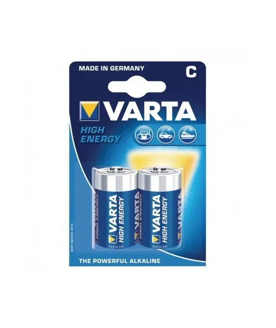Blister 2 Pilhas Alcalina Varta High Energy 1.5V 4914 C Blister 2 Pilhas Alcalina Varta High Energy 1.5V 4914 C