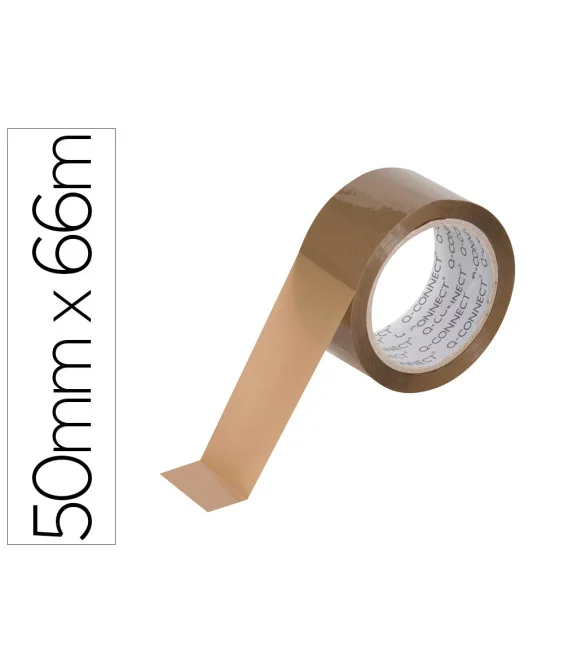 Fita Adesiva Embalamento Q-Connect Polipropileno Castanha 66mx5cm Fita Adesiva Embalamento Q-Connect Polipropileno Castanha 66mx5cm