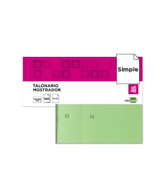 Bloco Talões-Rifas Numerado 1/3 62x145mm Liderpapel Verde Bloco Talões-Rifas Numerado 1/3 62x145mm Liderpapel Verde