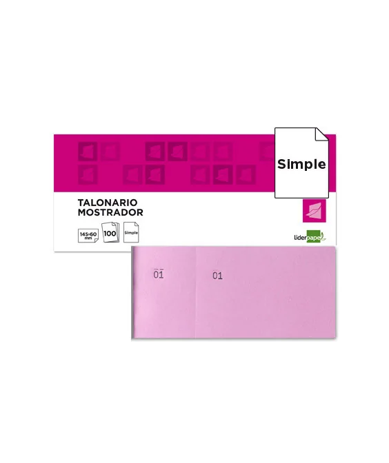 Bloco Talões-Rifas Numerado 1/3 62x145mm Liderpapel Rosa Bloco Talões-Rifas Numerado 1/3 62x145mm Liderpapel Rosa