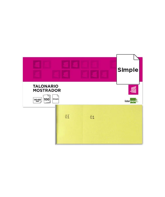 Bloco Talões-Rifas Numerado 1/3 62x145mm Liderpapel Amarelo Bloco Talões-Rifas Numerado 1/3 62x145mm Liderpapel Amarelo
