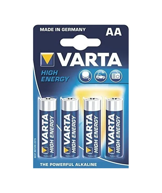 Blister 4 Pilhas Alcalina Varta High Energy 1.5V 4906 AA Blister 4 Pilhas Alcalina Varta High Energy 1.5V 4906 AA