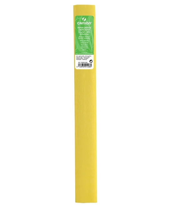Blister c/ 1 Folha Papel Crepe Canson 0.5x2.5M 1408 Amarelo Palha Blister c/ 1 Folha Papel Crepe Canson 0.5x2.5M 1408 Amarelo Palha