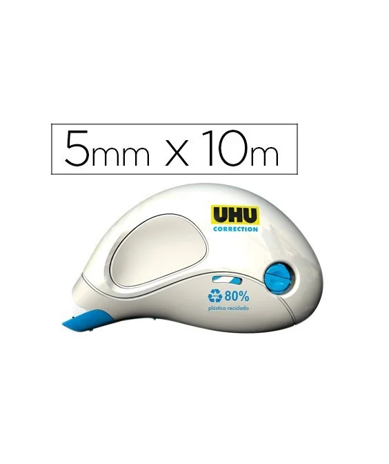 Corrector Fita Branca UHU Compact 10M x 5mm Corrector Fita Branca UHU Compact 10M x 5mm