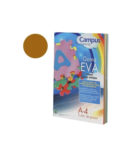 Emb. c/ 10 Placas EVA Moosgummy Lisa A4 454 Castanho Emb. c/ 10 Placas EVA Moosgummy Lisa A4 454 Castanho