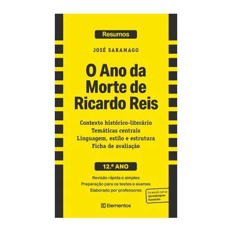 Resumos - O Ano da Morte de Ricardo Reis - José Saramago - 12.º Ano Resumos - O Ano da Morte de Ricardo Reis - José Saramago - 12.º Ano