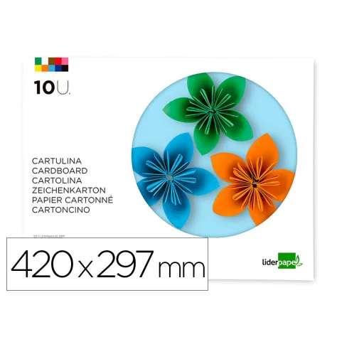 Bloco com 10 Cartolinas Cores Sortidas A3 180g Bloco com 10 Cartolinas Cores Sortidas A3 180g