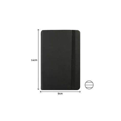 Bloco Notas Pautado 14x9cm Semi Pele Preto 116fls Bloco Notas Pautado 14x9cm Semi Pele Preto 116fls