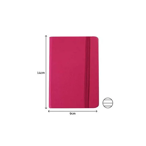 Bloco Notas Pautado 14x9cm Semi Pele Rosa 116fls Bloco Notas Pautado 14x9cm Semi Pele Rosa 116fls