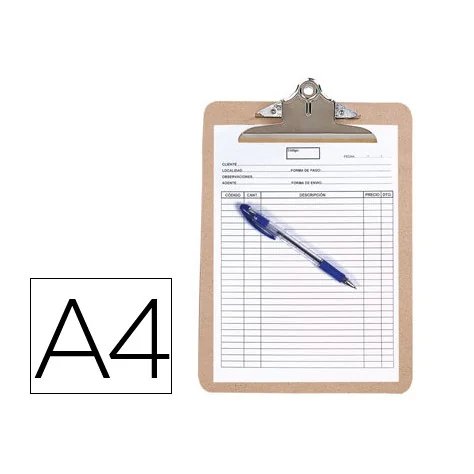 Prancheta Porta Notas Q-Connect C/Mola Metálica A4 Prancheta Porta Notas Q-Connect C/Mola Metálica A4