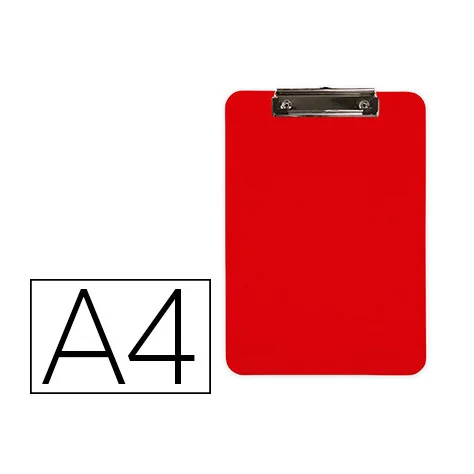 Prancheta Porta Notas Q-Connect Plástica 2,5mm C/Mola Metálica A4 Vermelha Prancheta Porta Notas Q-Connect Plástica 2,5mm C/Mola Metálica A4 Vermelha