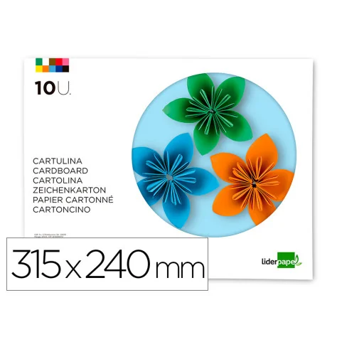 Bloco com 10 Cartolinas A4 315x240 Cores Sortidas 180g Bloco com 10 Cartolinas A4 315x240 Cores Sortidas 180g