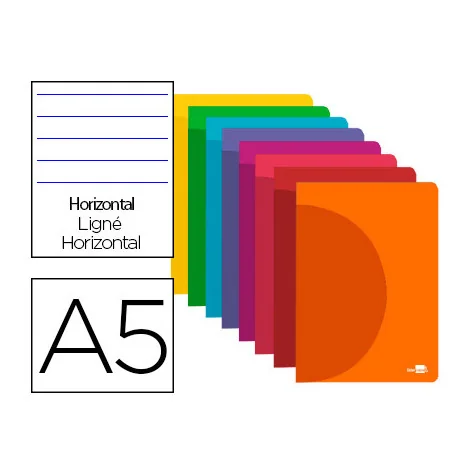 Caderno Agrafado Liderpapel 360º Capa Plástica A5 48fls 90g Pautado Cores Sortidas Caderno Agrafado Liderpapel 360º Capa Plástica A5 48fls 90g Pautado Cores Sortidas