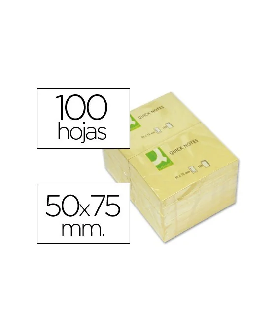 Bloco Adesivas Amarelos 50x75mm Bloco Adesivas Amarelos 50x75mm