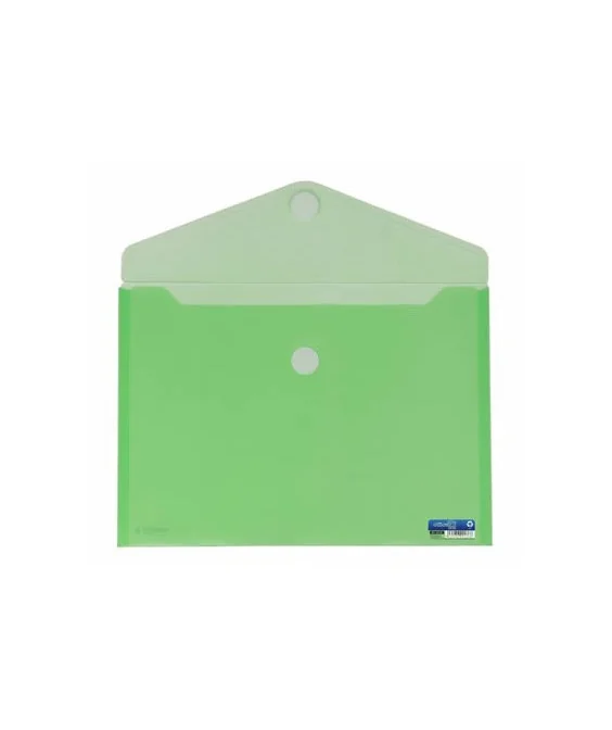 Envelope em Plástico A4 c/ Velcro 90136 Verde Envelope em Plástico A4 c/ Velcro 90136 Verde