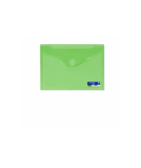 Envelope em Plástico A5 c/ Velcro 90436 Verde Envelope em Plástico A5 c/ Velcro 90436 Verde