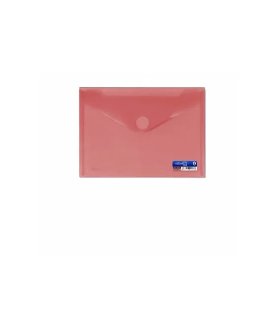 Envelope em Plástico A5 c/ Velcro 90446 Vermelho Envelope em Plástico A5 c/ Velcro 90446 Vermelho