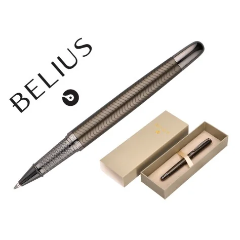 Esferográfica Belius Neptuno Alumínio Textura Wavy Caqui Esferográfica Belius Neptuno Alumínio Textura Wavy Caqui