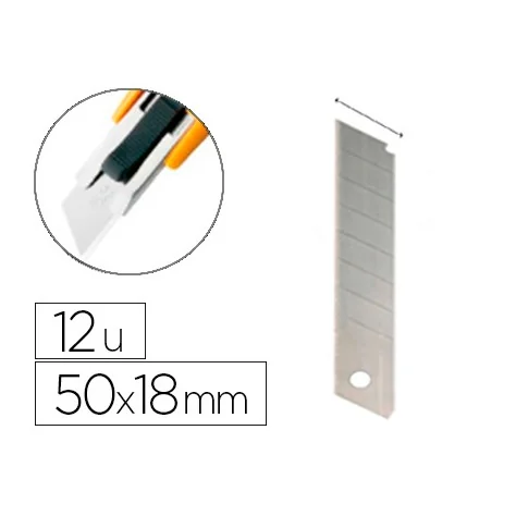 Tubo c/12 Lâminas p/ X-Acto Largo 18mm KF-10636 Tubo c/12 Lâminas p/ X-Acto Largo 18mm KF-10636