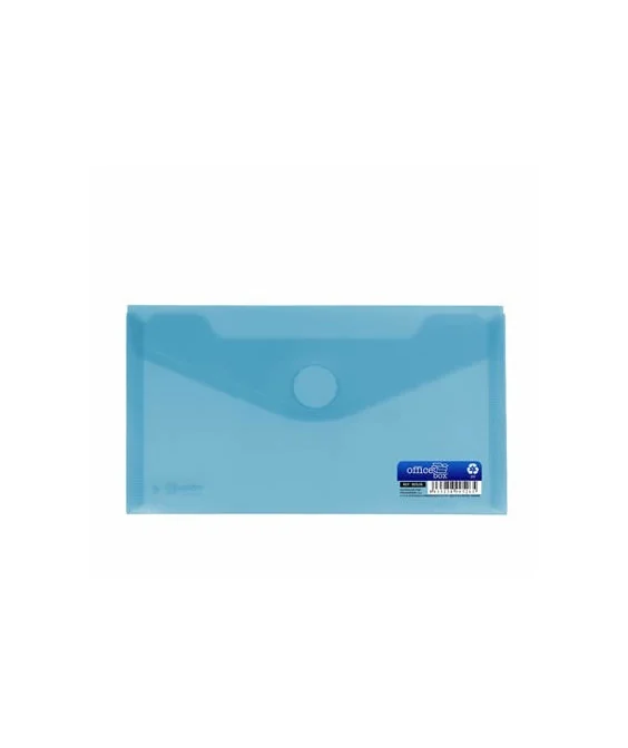 Envelope em Plástico DL c/ Velcro 90526 Azul Envelope em Plástico DL c/ Velcro 90526 Azul