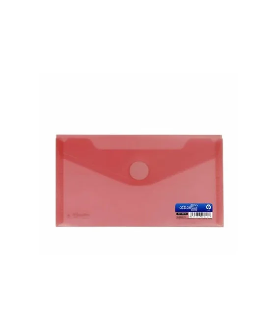 Envelope em Plástico DL c/ Velcro 90546 Vermelho Envelope em Plástico DL c/ Velcro 90546 Vermelho