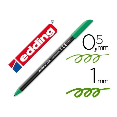 Marcador Ponta Fibra Edding 1200 Verde Marcador Ponta Fibra Edding 1200 Verde