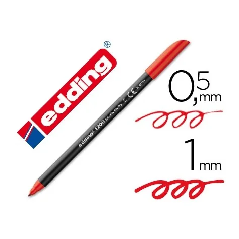 Marcador Ponta Fibra Edding 1200 Vermelho Marcador Ponta Fibra Edding 1200 Vermelho