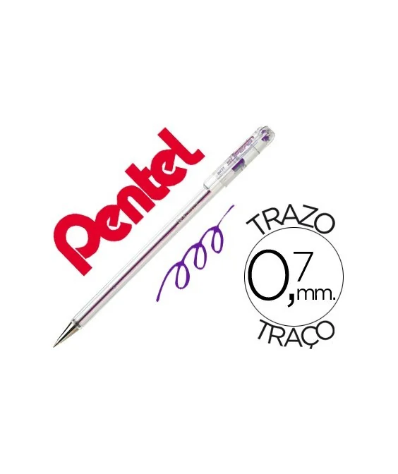 Esferográfica Pentel SuperB BK77 Violeta Esferográfica Pentel SuperB BK77 Violeta