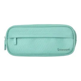 Estojo Escolar Liderpapel Classic Oval 2 Fechos C/ Bolso Frontal 210x90mm Verde Maça