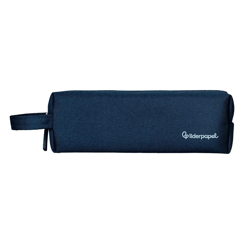 Estojo Escolar Liderpapel Classic Retangular C/Asa 210x70mm Azul Marinho
