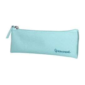 Estojo Escolar Liderpapel Plano Estreito C/Fecho 200x60mm Azul Celeste