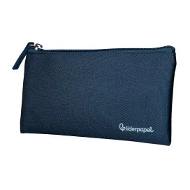 Estojo Escolar Liderpapel Plano Largo C/Fecho 200x100mm Azul Marinho