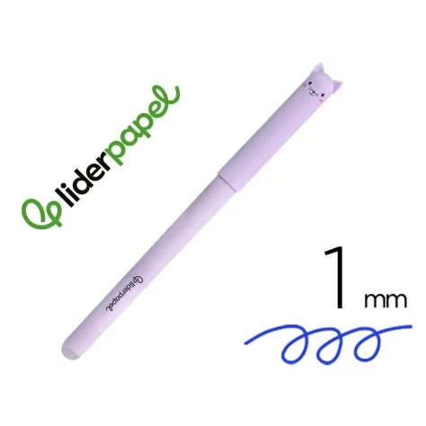 Esferográfica Fantasia Liderpapel Animal Town Apagável Tinta Azul Gato Esferográfica Fantasia Liderpapel Animal Town Apagável Tinta Azul Gato