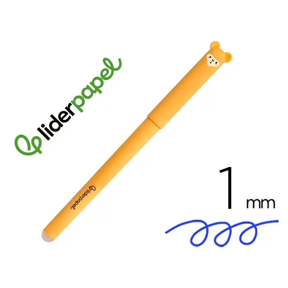 Esferográfica Fantasia Liderpapel Animal Town Apagável Tinta Azul Macaco