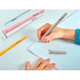 Esferográfica Fantasia Liderpapel Animal Town Apagável Tinta Azul Rato