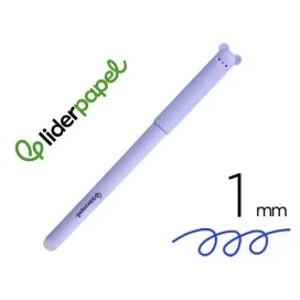 Esferográfica Fantasia Liderpapel Animal Town Apagável Tinta Azul Urso