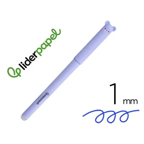 Esferográfica Fantasia Liderpapel Animal Town Apagável Tinta Azul Urso Esferográfica Fantasia Liderpapel Animal Town Apagável Tinta Azul Urso