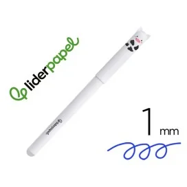 Esferográfica Fantasia Liderpapel Animal Town Apagável Tinta Azul Vaca