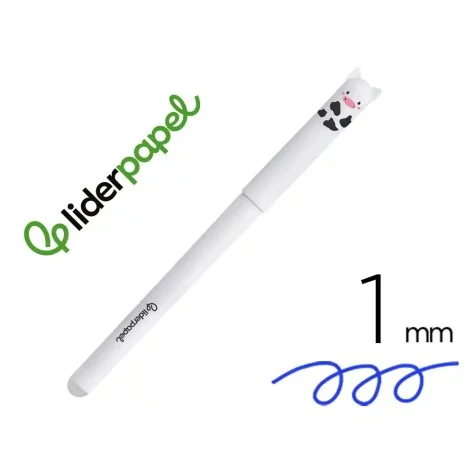 Esferográfica Fantasia Liderpapel Animal Town Apagável Tinta Azul Vaca Esferográfica Fantasia Liderpapel Animal Town Apagável Tinta Azul Vaca