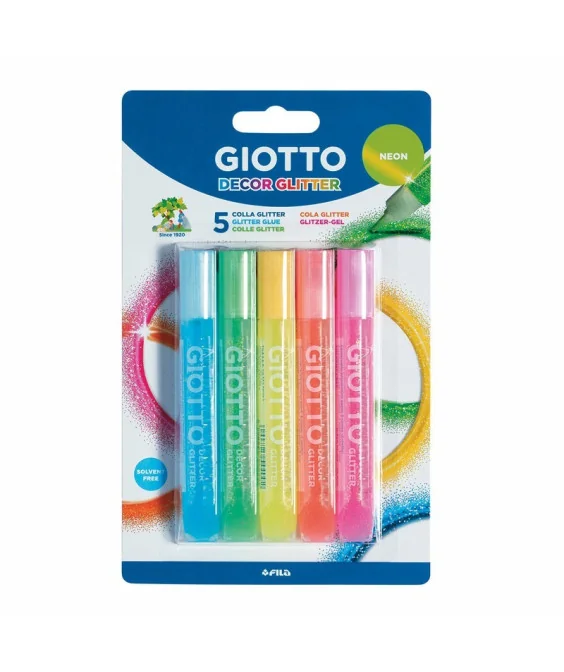 Blister c/5 Tubos Cola Glitter Giotto 545300 Neon Blister c/5 Tubos Cola Glitter Giotto 545300 Neon