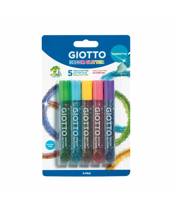 Blister c/5 Tubos Cola Glitter Giotto 545400 Confettis Blister c/5 Tubos Cola Glitter Giotto 545400 Confettis