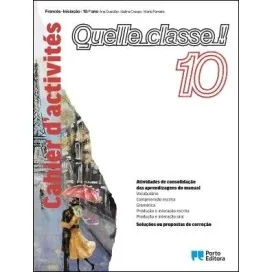 9789720405661 - Quelle classe! 10 - Francês - Iniciação - Cahier d'activités - Caderno de Atividades