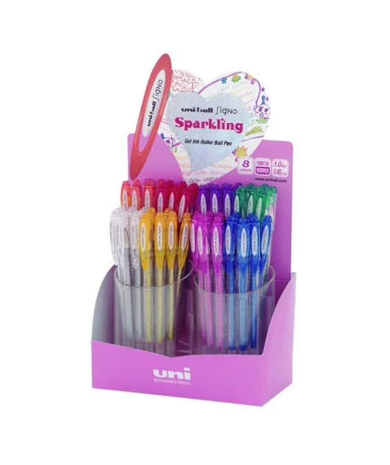 Expositor c/48 Esferográficas Gel Uniball UM-120 Sparkling Sortidas Expositor c/48 Esferográficas Gel Uniball UM-120 Sparkling Sortidas