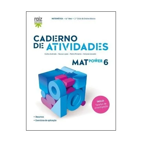 9789897445248 - MatPower 6 - Matemática - Caderno de Atividades / Tarefas de Investigação