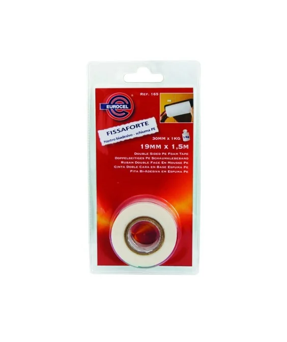 Fita Adesiva Dupla Face 1,5x19mm Eurocel Almofadada Fita Adesiva Dupla Face 1,5x19mm Eurocel Almofadada