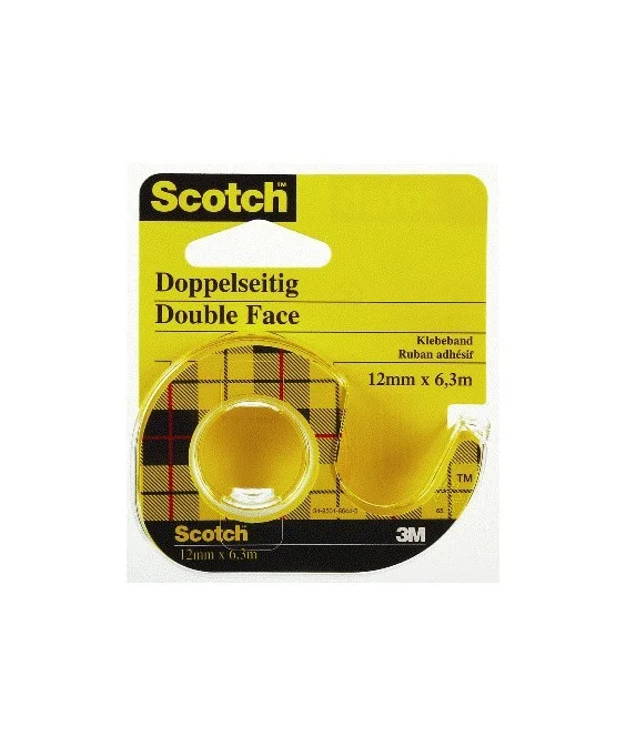 Fita Adesiva Dupla Face 6,3x12mm c/ Desenrolador Scotch 136D Fita Adesiva Dupla Face 6,3x12mm c/ Desenrolador Scotch 136D