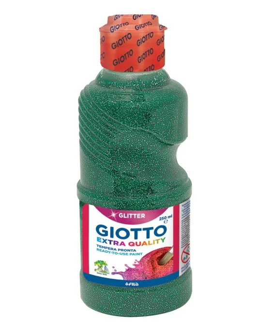 Frasco Guache Glitter Giotto 250 ml 531205 Verde Frasco Guache Glitter Giotto 250 ml 531205 Verde
