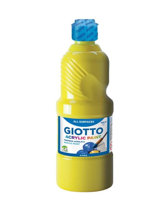 Frasco Guache Acrílico Giotto 500 ml 533702 Amarelo Frasco Guache Acrílico Giotto 500 ml 533702 Amarelo